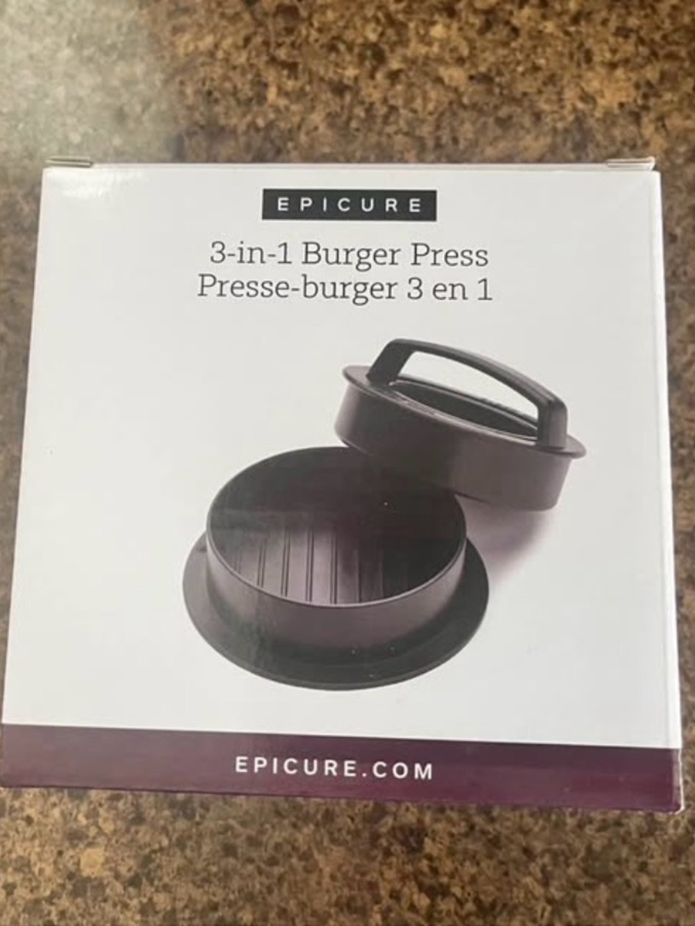 Epicure 3-in-1 Burger Press in Black